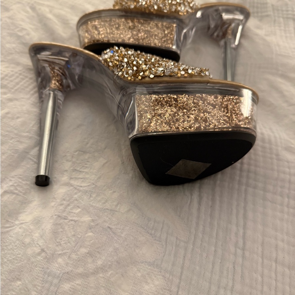 Elegant Glittering High Heel Mules! New! - Picture 6 of 6